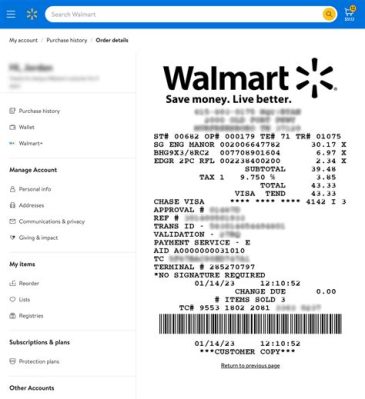 how to print a walmart receipt